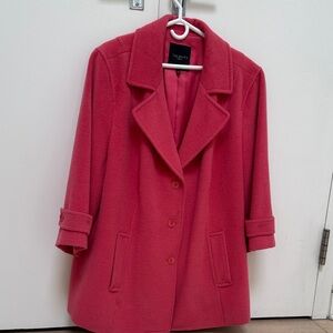 Talbots Women's Vibrant Pink Pea Coat
